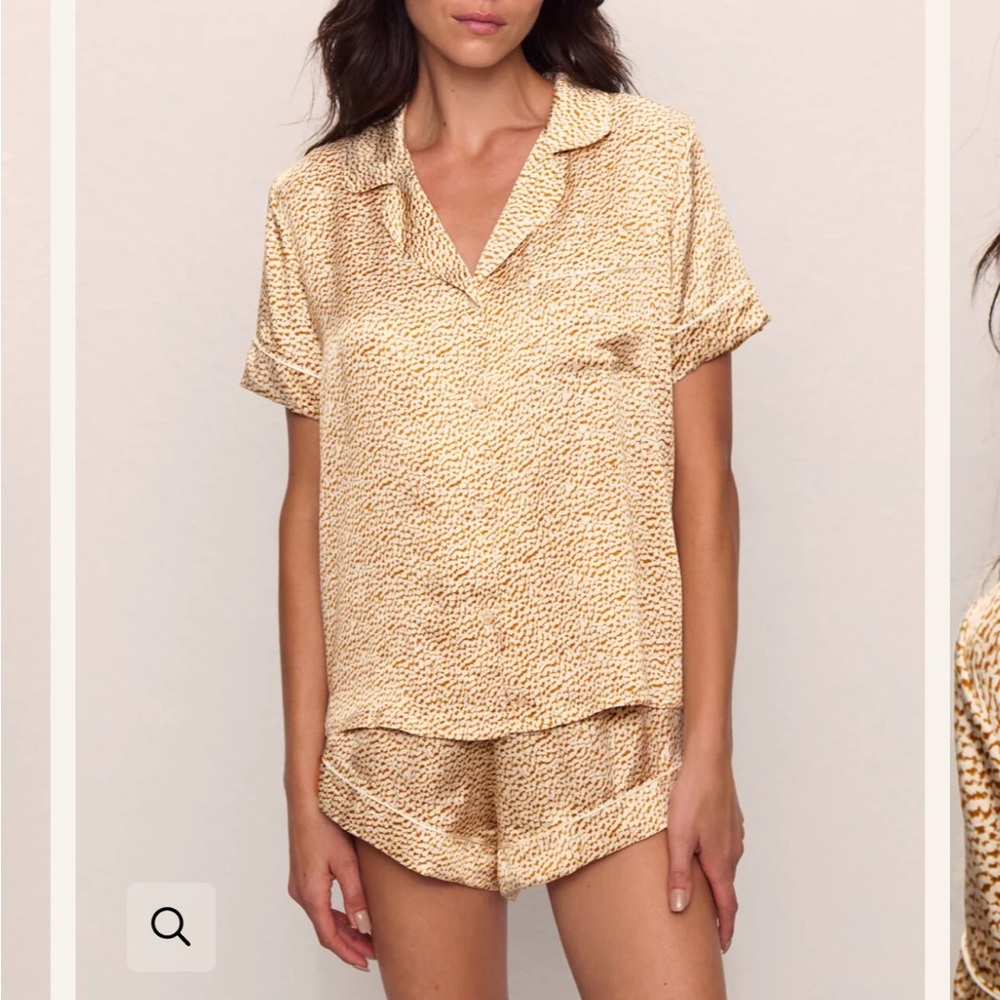 Eberjey Inez Washable Silk Printed Short PJ Set